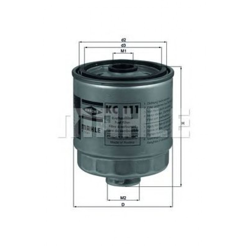 KC111 Фільтр палива (MAHLE)