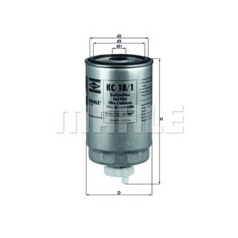 KC181 Фільтр палива (MAHLE)