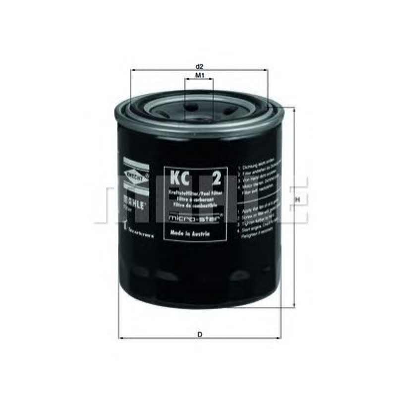 KC2 Фільтр палива (MAHLE)