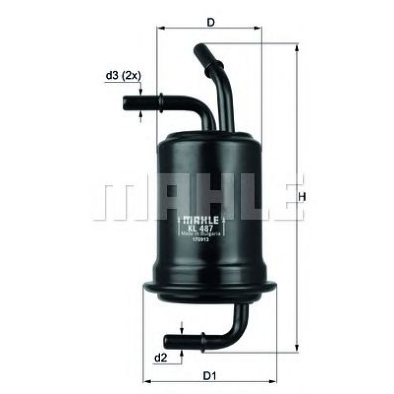 KL487 Фільтр палива (MAHLE)