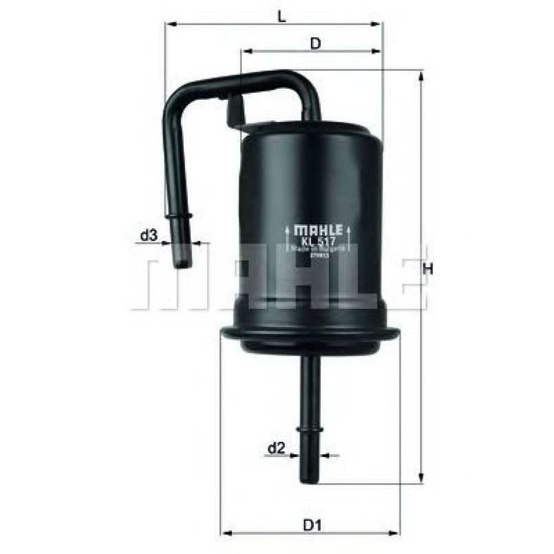 KL517 Фільтр палива (MAHLE)
