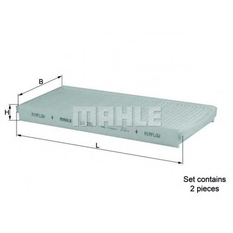 LA235/S Фільтр салону (MAHLE)