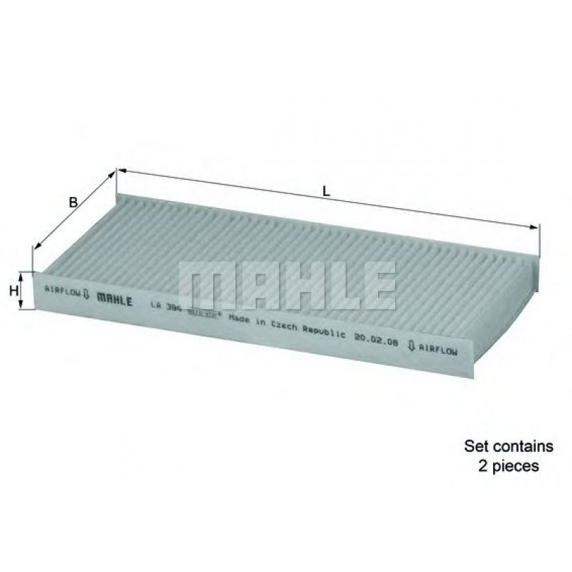 LA394/S Фільтр салону (MAHLE)