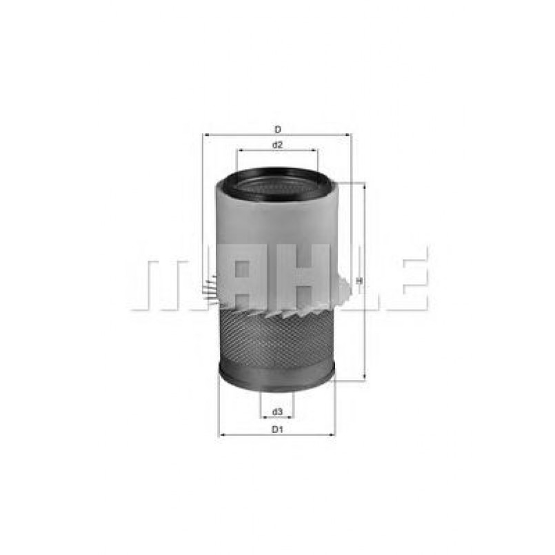 LX1580 Фільтр повітря (MAHLE)