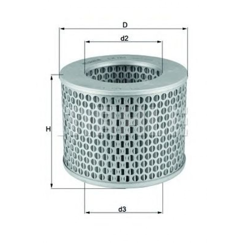 LX186 Фільтр повітря (MAHLE)