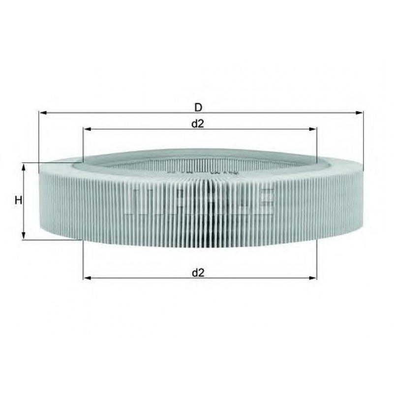 LX262 Фільтр повітря (MAHLE)
