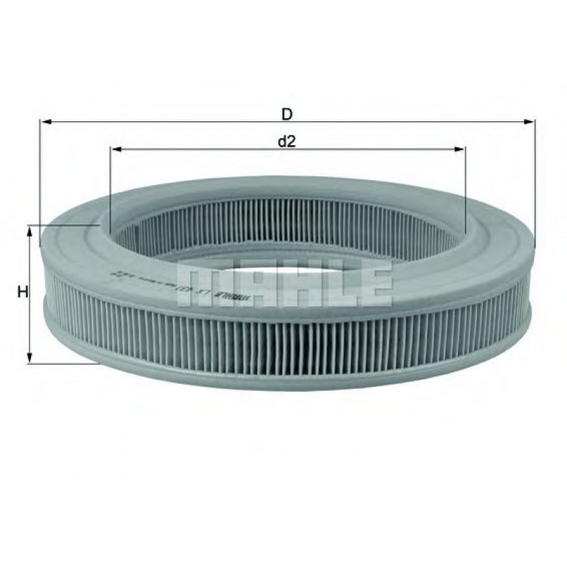 LX431 Фільтр повітря (MAHLE)