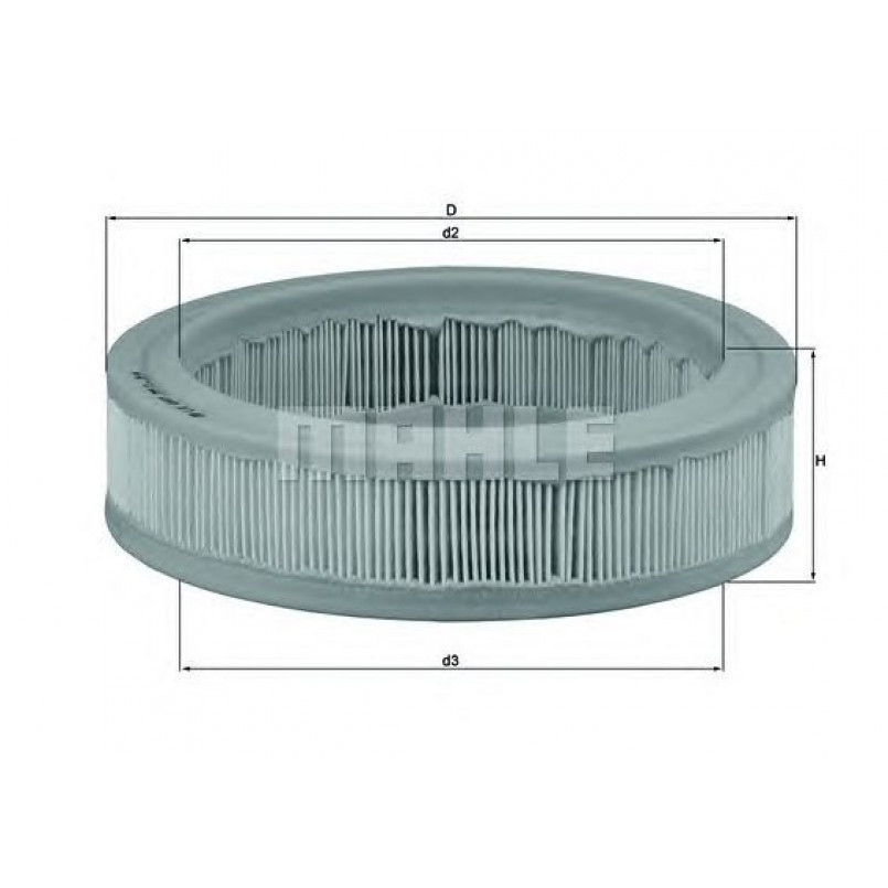 LX487 Фільтр повітря (MAHLE)