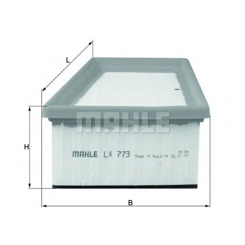 LX773 Фільтр повітря (MAHLE)