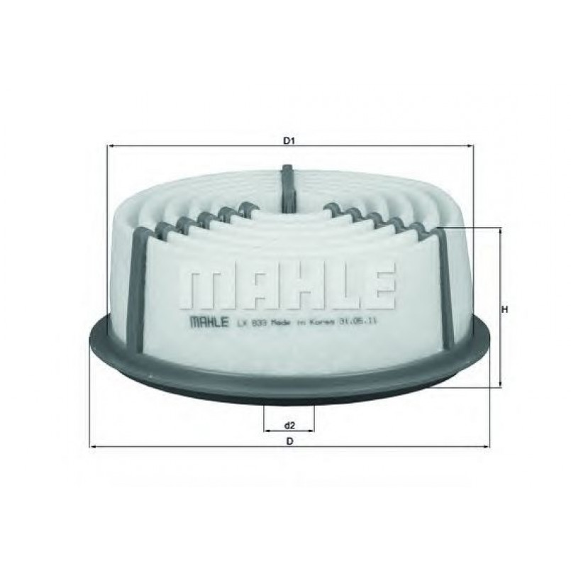 LX833 Фільтр повітря (MAHLE)