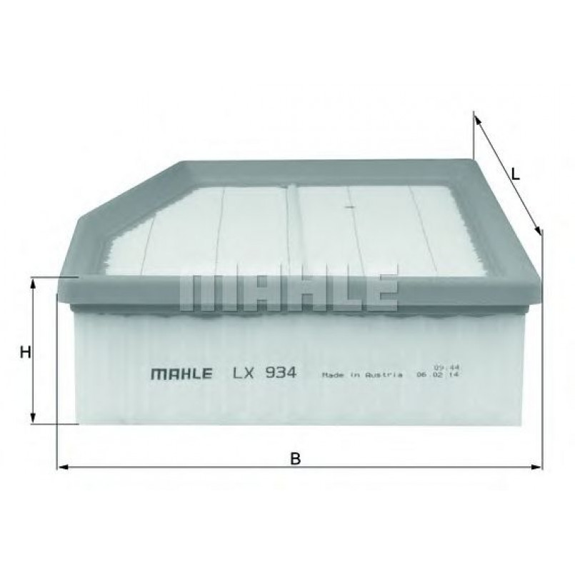 LX934 Фільтр повітря (MAHLE)