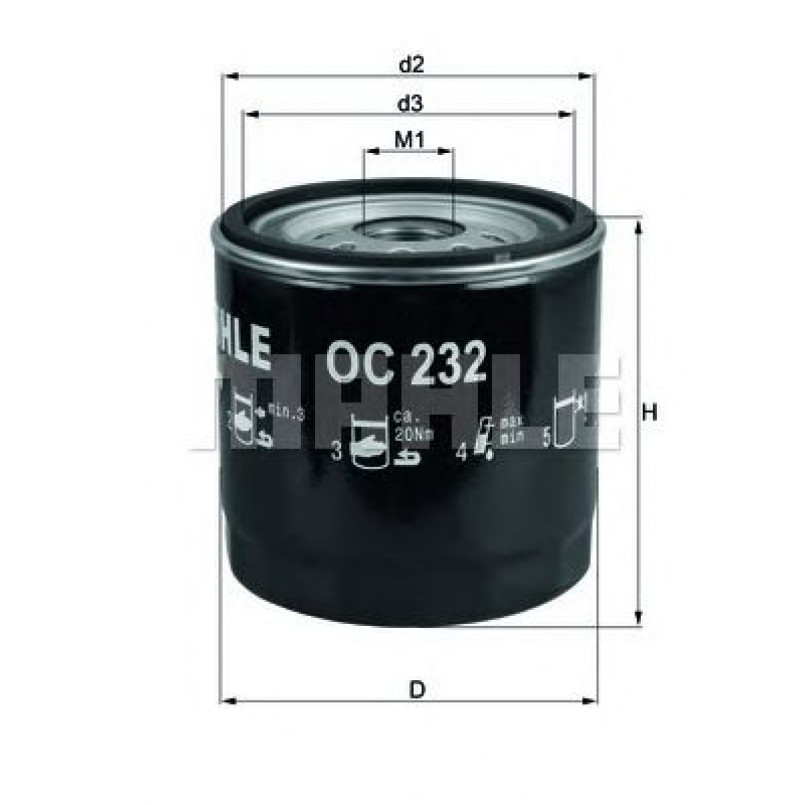 OC232     (MAHLE)   !!заміна для OC208
