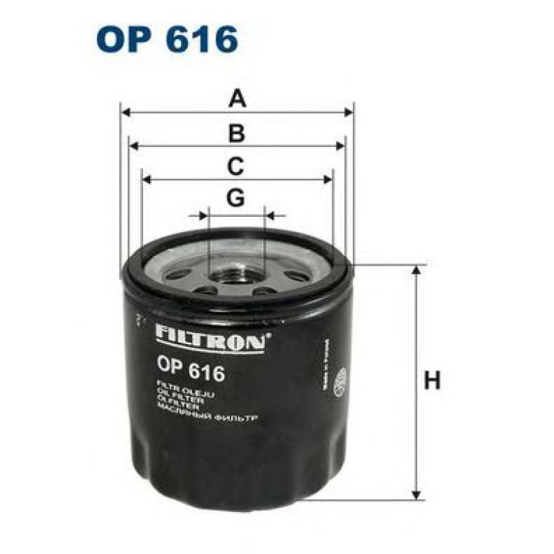 FILTRON OP616 Фільтр масла