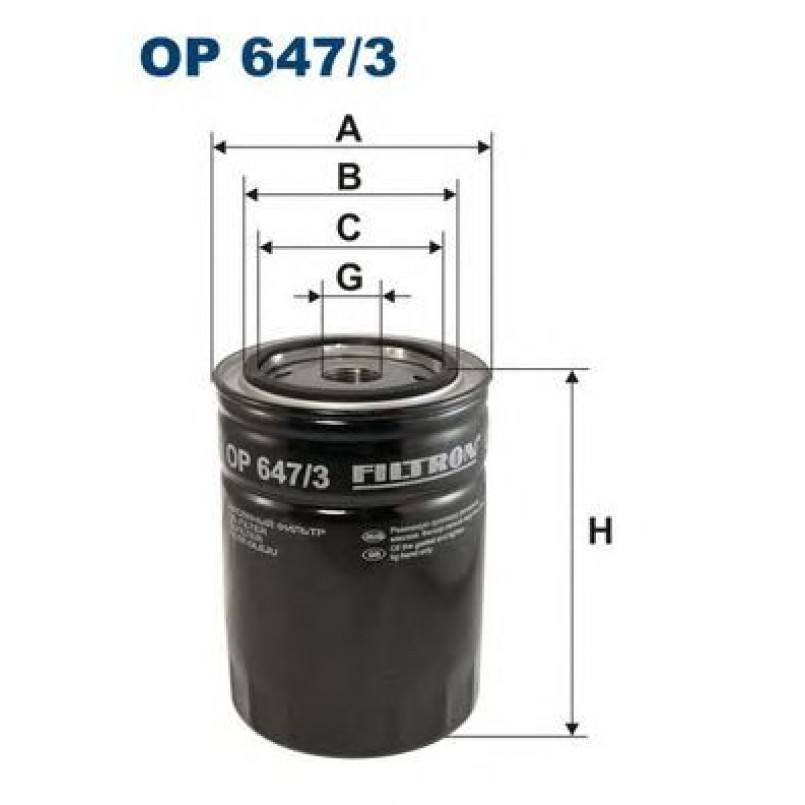 FILTRON OP647/3 Фільтр масла