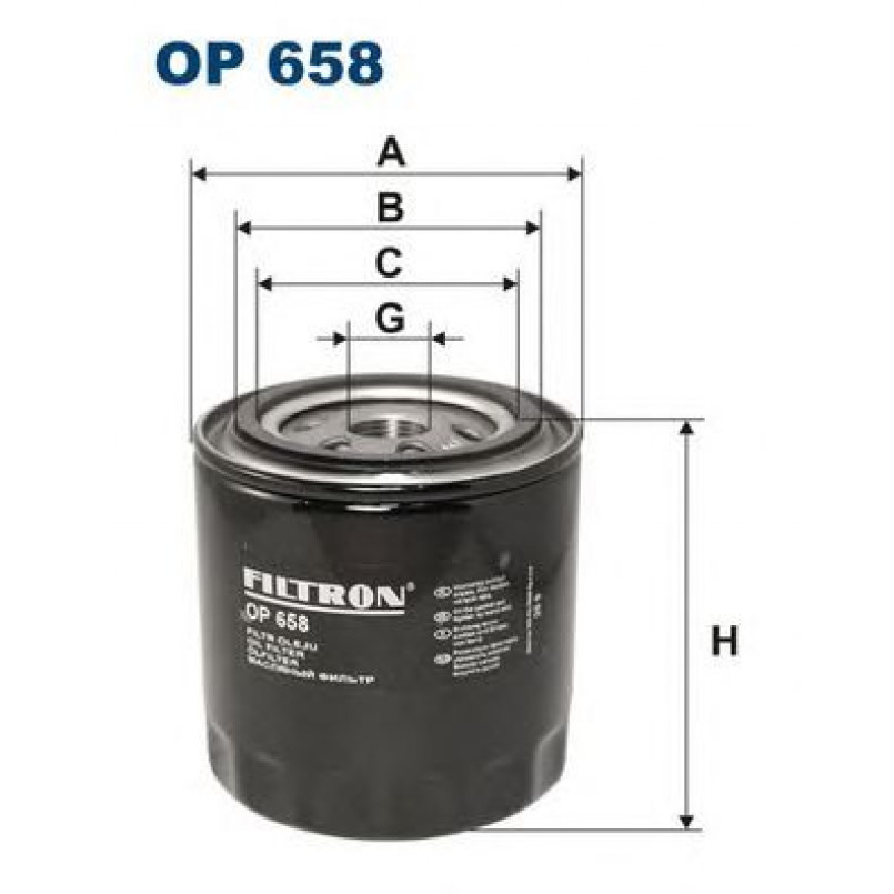 FILTRON OP658 Фільтр масла