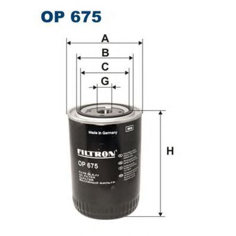FILTRON OP675 Фільтр масла