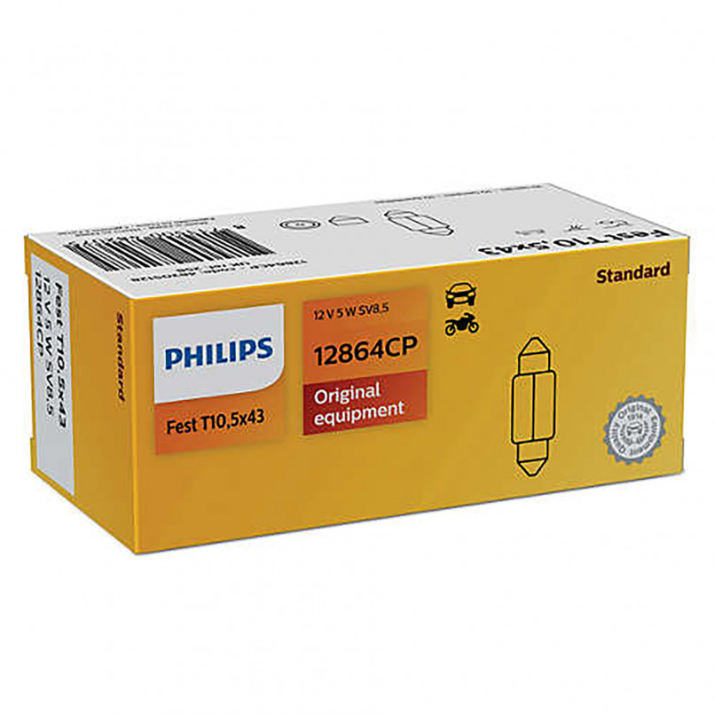 12864CP (PHILIPS) Festoon T10,5X43 12V 5W SV8,5