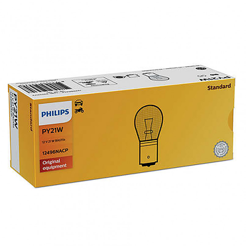 12496NACP (PHILIPS) PY21W 12V 21W BAU15s (Orange)