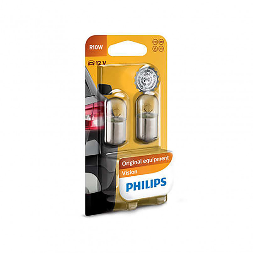 12814B2 (PHILIPS) R10W 12V 10W BA15s, Blst. 2 pc.