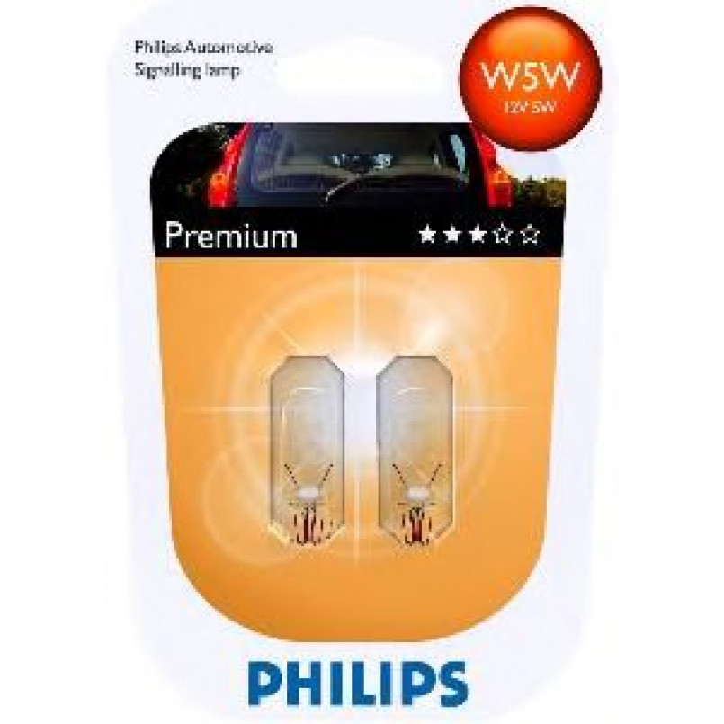 12961B2 (PHILIPS) W5W 12V 5W W2,1X9,5d, Blst. 2 pc.