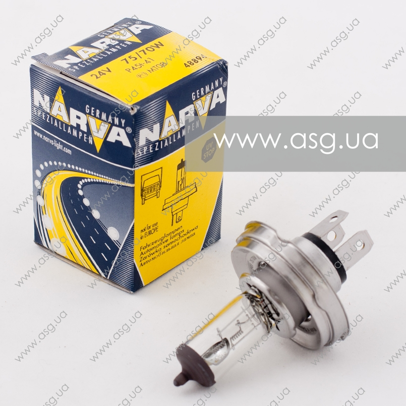 488943000 NARVA Лампа H4 RALLY 24V 75/70W P45t