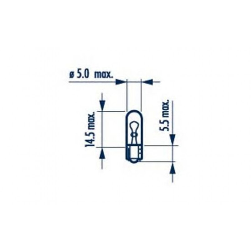 170374000 NARVA Лампа W1,2W 12V 1,2W W2X4,6D (блістер 2 шт.)