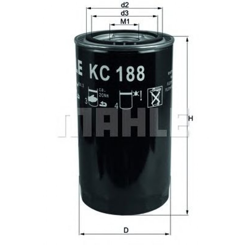 KC188 Фільтр палива (KNECHT)