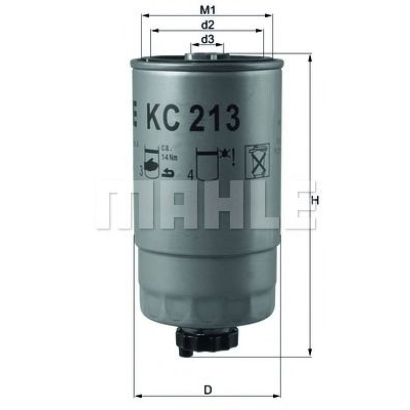KC213 Фільтр палива (KNECHT)