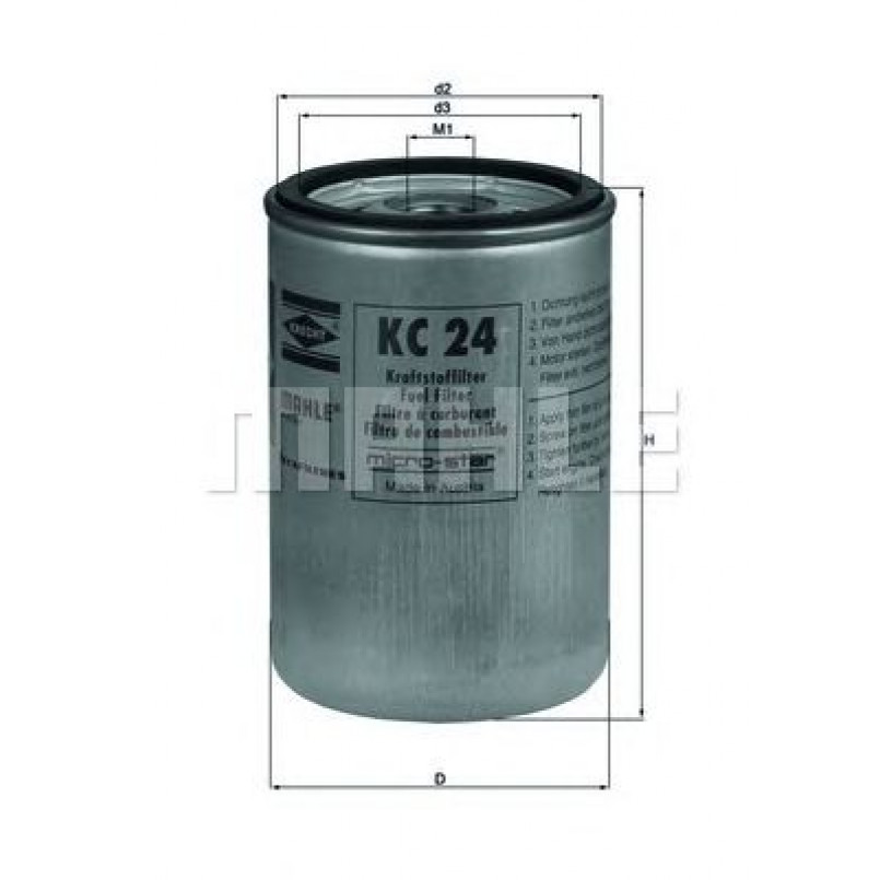 KC24 Фільтр палива (KNECHT)