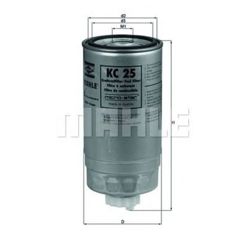KC25 Фільтр палива (KNECHT)