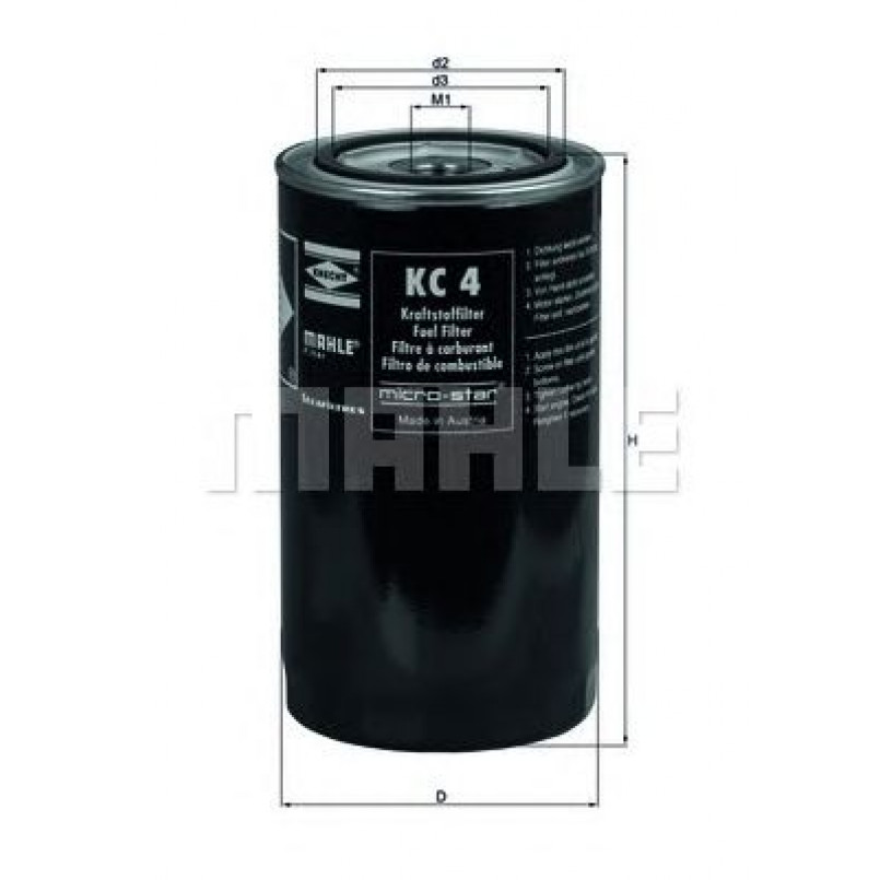 KC4 Фільтр палива (KNECHT)