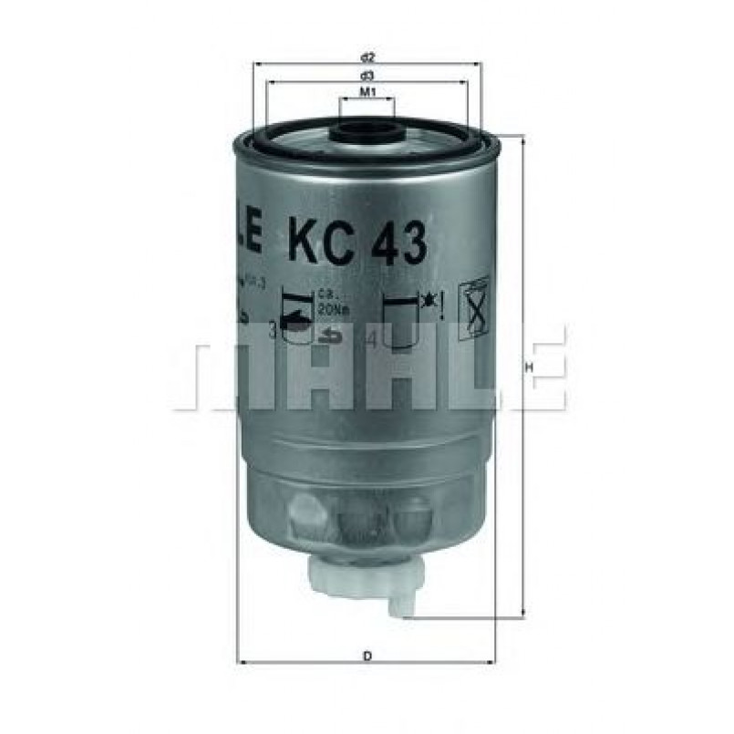 KC43 Фільтр палива (KNECHT)