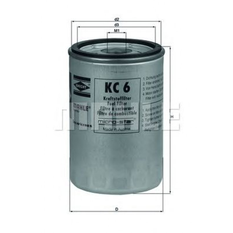 KC6 Фільтр палива (KNECHT)