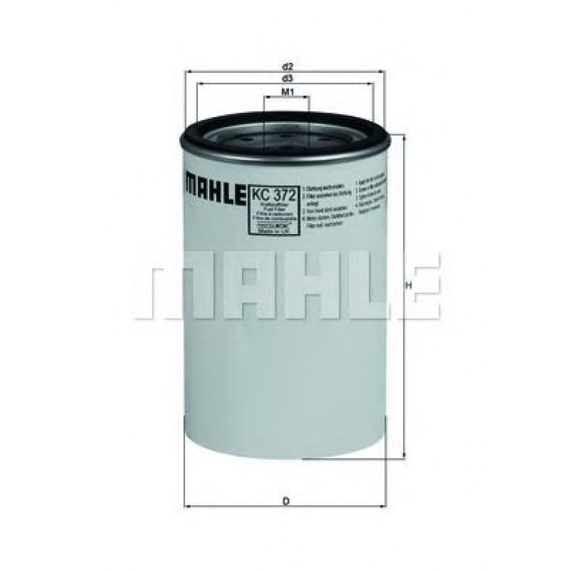 KC372D Фільтр палива (MAHLE)