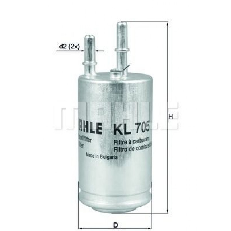 KL705 Фільтр палива (MAHLE)