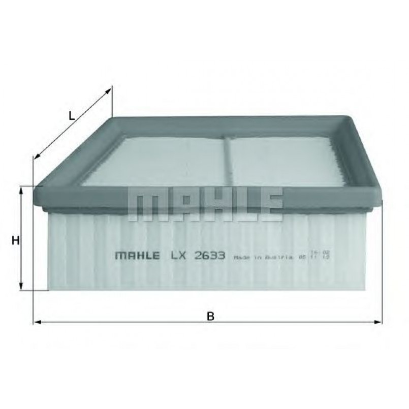 LX2633 Фільтр повітря (MAHLE)