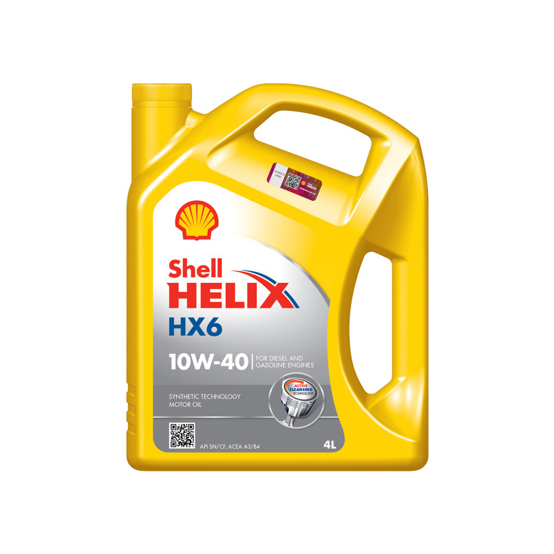 SHELL Helix HX6 10W-40, 4L (x4) олива моторна