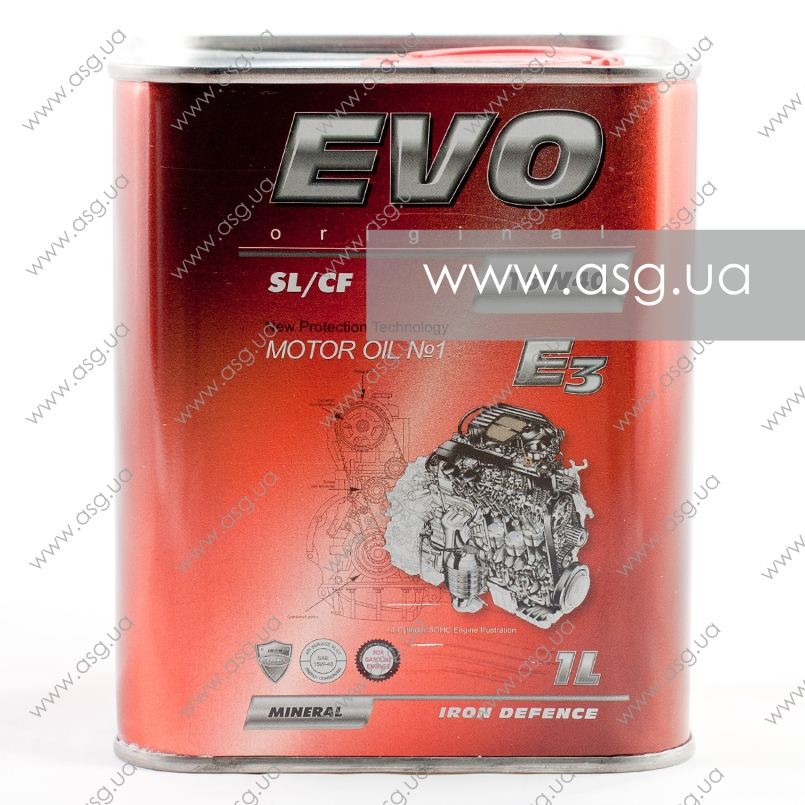 Олива моторна EVO E3 15W-40 SL/CF  1л.