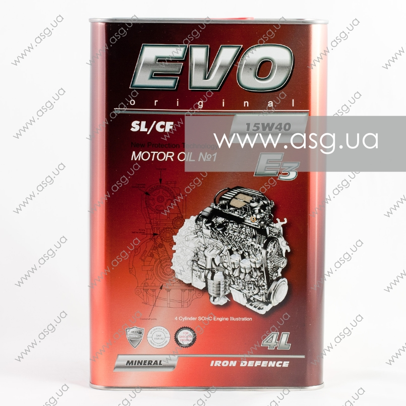 Олива моторна EVO E3 15W-40 SL/CF  4л.