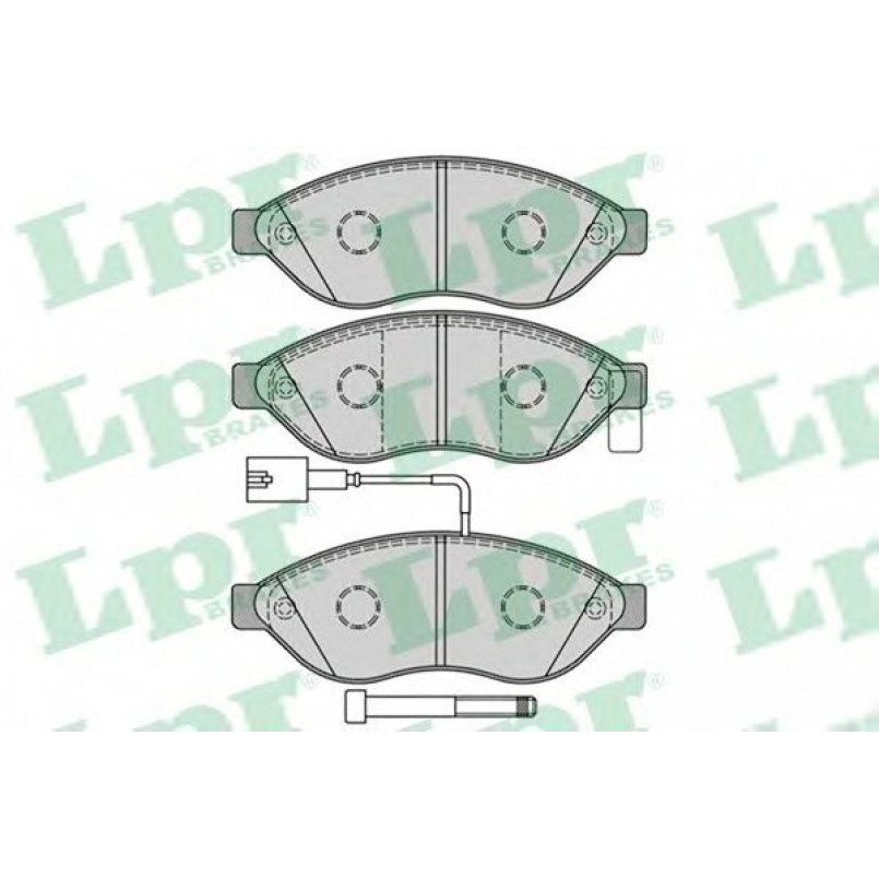 05P1287  LPR - Гальмівні колодки до дисків (F, V, з датчиком)