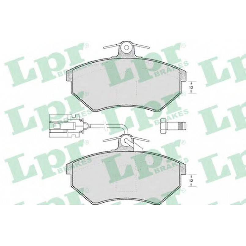 05P495  LPR - Гальмівні колодки до дисків (F, V, з датчиком)