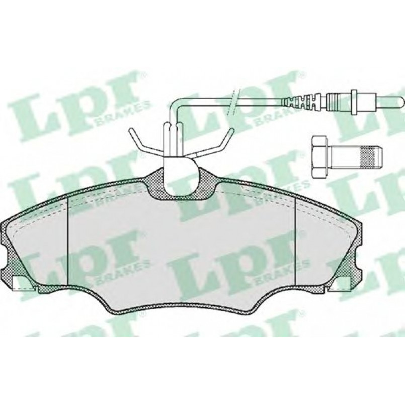 05P619  LPR - Гальмівні колодки до дисків (F, V, з датчиком)