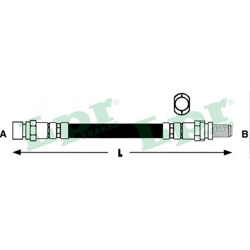 6T46790  LPR - Гальмівний шланг