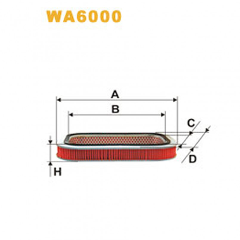 WA6000   (100)  WIX Фільтр повітря