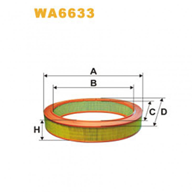 WA6633   (326/1)  WIX Фільтр повітря