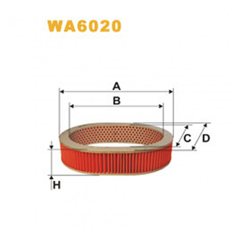 WA6020   (334)  WIX Фільтр повітря