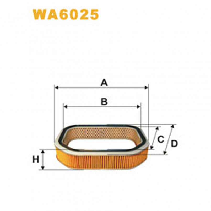 WA6025   (344/2)  WIX Фільтр повітря