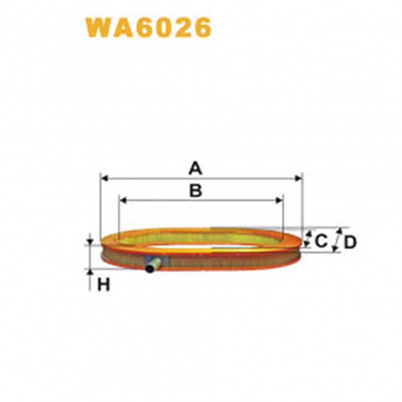 WA6026   (345)  WIX Фільтр повітря