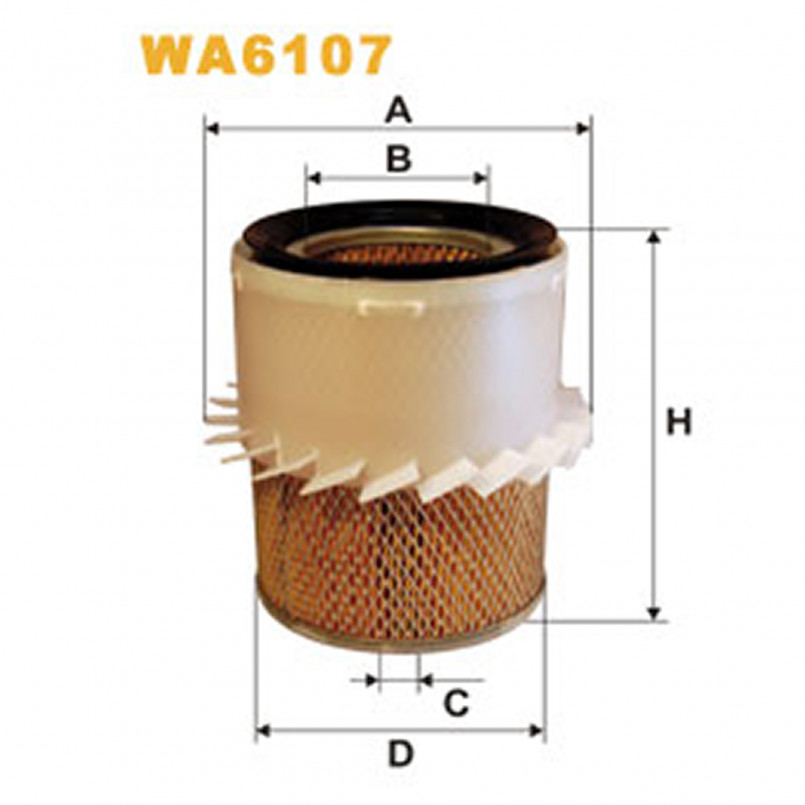 WA6107   (432)  WIX Фільтр повітря