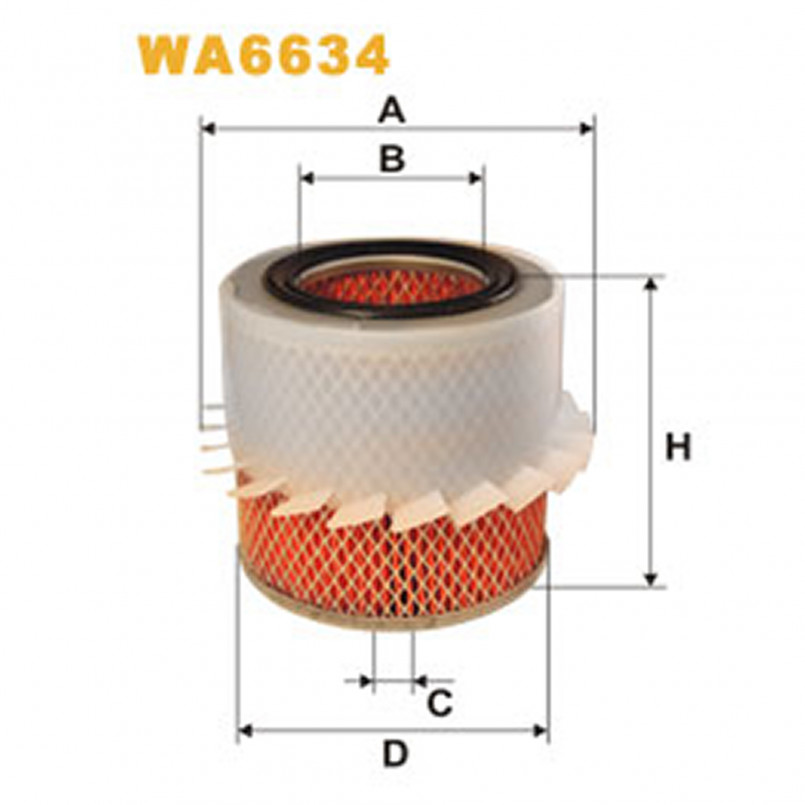 WA6634   (468/5)  WIX Фільтр повітря